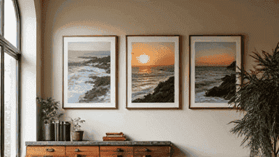 Techniques for enhancing the visual effect of a room through hanging paintings and artworks